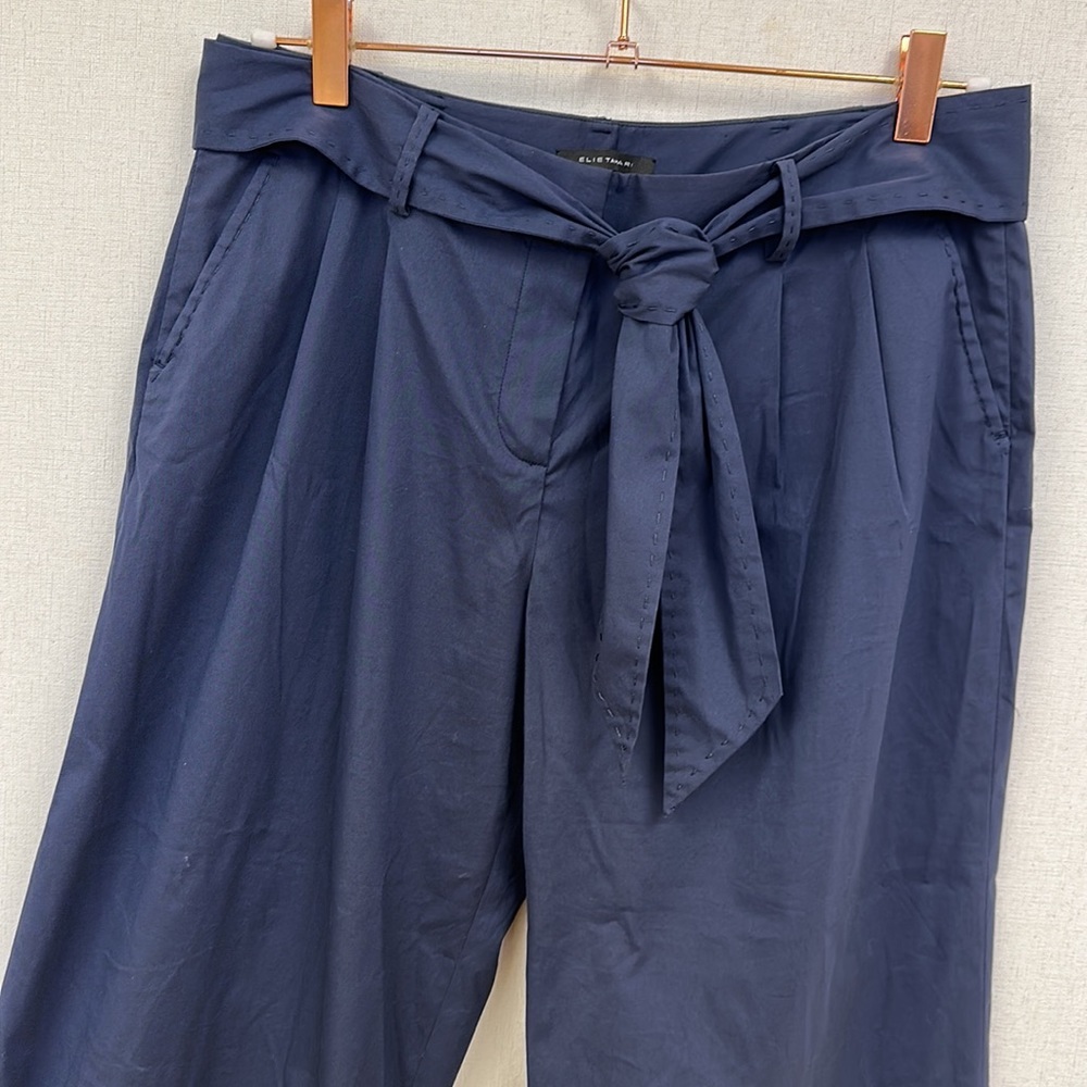 Elie Tahari Navy Stitched Capris/Culottes • Sz 12